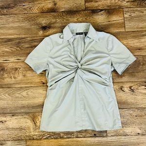 New York & Company size 12 stretch pale army green color